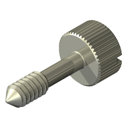 21//32 18-8 Stainless Steel Captive Panel Screw with 6-32 Thread Size and Knurled Head Type