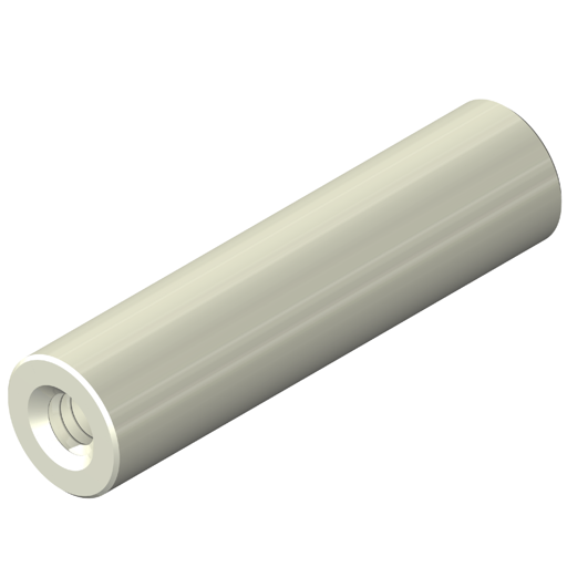 Female-Female Standoff, Round, Unplated, Aluminum, #1/4-20, 2.125 Female-Female Standoff, Round, Unplated, Aluminum, #1/4-20, 2.125