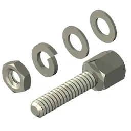 n.com様 Jack Screw Assembly Kit, Hex, Zinc Yellow Chromate, Steel, #4-40