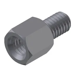 Jack Screw, Hex, Passivate, Stainless Steel, #2-56, 0.185